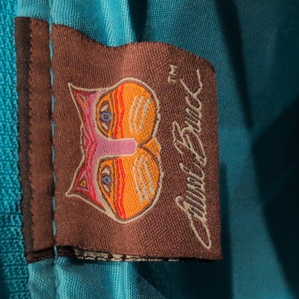 Laurel Burch Blue Cat Tapestry Patterned Zipper P… - image 5